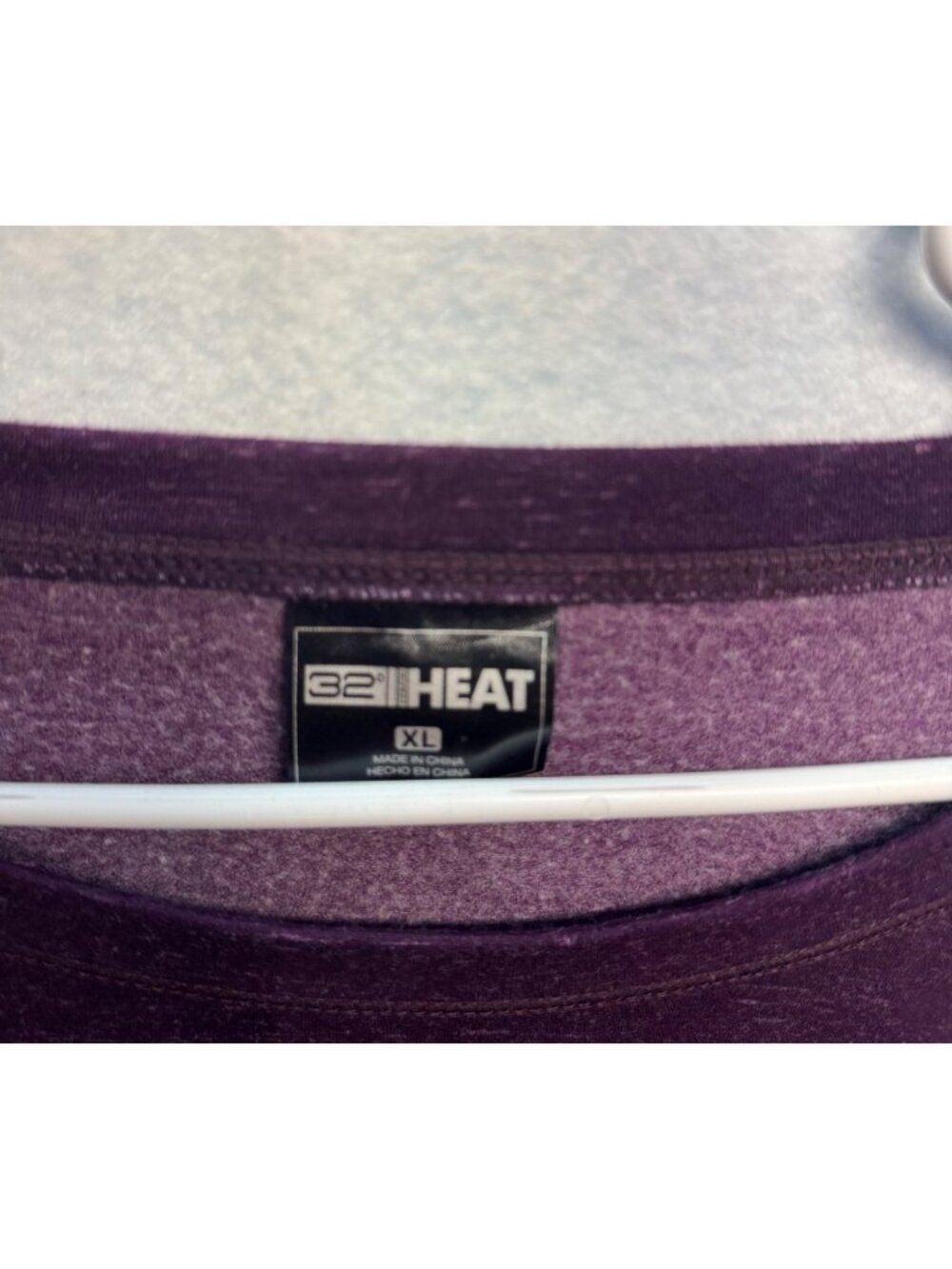 32 Heat Womens Quilted Sleeve Purple Long Sleeve Thermal Top XL - Picture 2 of 9